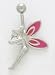 Cute Pink Winged Fairy Belly Button Ring Cute Pink Winged Fairy Belly Button Ring