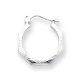 Sardelli - 14k White Gold Medium Hoop Earrings, 21mm x 21mm