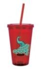 Peacock 16oz Double Wall Acrylic Reusable Spirit Tumbler Cup with Straw-BPA FREE