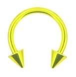 Neon Yellow gold Spike Beads Anodized titanium