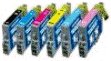 SET OF SIX EPSON COMPATIBLE INKJET CARTRIDGES T0801 TO T0806 - EPSON STYLUS R265 R285 R360 RX560 RX585 RX685