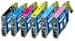 SET OF SIX EPSON COMPATIBLE INKJET CARTRIDGES T0801 TO T0806 - EPSON STYLUS R265 R285 R360 RX560 RX585 RX685