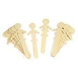 PEOPLE SHAPED WOOD CRAFT STICKS 36