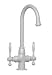 Blanco 157-101-CR Essence Gooseneck Two Handle Kitchen Faucet, Chrome Image