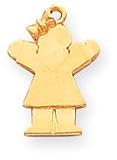 Girl With Bow Charm, Yellow Gold