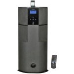 New 600 Watt Home Theater Tower Ipod Docking Station Black Wood Finish Lcd  ....