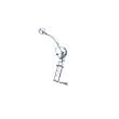 Stainless Steel Initial "L" Belly Ring with Clear CZ