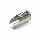 Galvanized Feed Scoop For Livestock - 3.5" X 3.75" X 5.5" - Silver