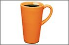 Made in the USA - Ceramic Orange Travel Coffee Mug