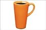 Made in the USA - Ceramic Orange Travel Coffee Mug