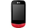 LG T500 Handy (7,1 cm (2,8 Zoll) Touchscreen, HSDPA, GSM, 2 Megapixel Kamera, MP3) rot/pink