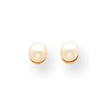 14k 3mm Cultured Pearl Childrens Earrings