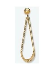 14k Tear Drop Tube Hoop Earrings