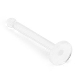 Clear 20G Bio Flex Flat Head Nose Piercing Retainer - Sold as a Pair
