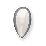 Sterling Silver Domed Tear Drop Stud Earrings