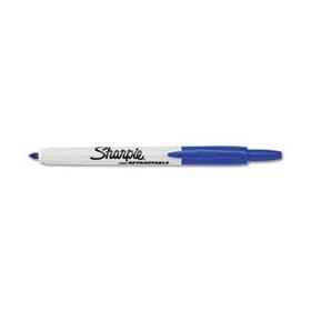 Sharpie 32703 - Retractable Permanent Marker, Fine Point, Blue-SAN32703