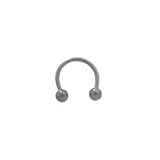 High Polish Titanium Horseshoe Ring - 18 Gauge