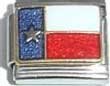 Clearly Charming Texas State Flag Italian Charm Bracelet Link