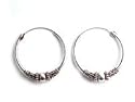 20mm sterling silver Balinese Hoop Earrings