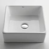 KRAUS KCV-120 Square Ceramic Sink, White