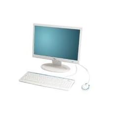 Fujitsu  White Star H22-1W 55,9 cm (22 Zoll) TFT Monitor wei� inklusive Tastatur und Maus HDMI (DVI) (Kontrast 2500:1, 5 Ms Reaktionszeit)