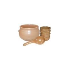 マッコリ壺セット(土色)■韓国食品■韓国食器■韓国製
