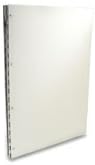 Pina Zangaro Vista, 17" x 11" Screwpost Presentation Book, Portrait Format, Snow White Acrylic Finish.