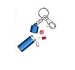 Pill Vial Key Ring - Blue Lightweight Aluminum - Each