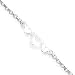 Sterling Silver Polished Triple Heart Anklet - 10 Inch