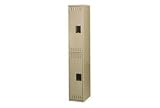 Steel Locker Double Tier 12x12x30 With Legs 2 Doors Assembled Sand