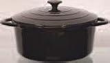 Sitram Cast Iron 2.6 Quart Round Cocotte, Black Enamel