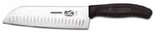 Forschner Black Fibrox Handle Granton Edge Santoku Blade Knife, 7 inch -- 1 each.