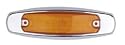 Maxxima M20332Y 6" Amber Clearance Marker Light "Peterbilt Style" Stainless Steel Bezel 12 LED's