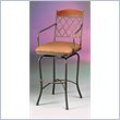 Napa Ridge Bronze 26" Swivel Counter Stool w/ Arms in Toast Fabric