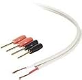 PureAVâ¢ 18-Gauge Speaker Cable & Pins (White) - 100ft - Blue Series