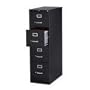 4-Drawer Vertical File with Lock, 15"x26-1/2"x52", Black (LLR60191) Category: Vertical File Cabinets