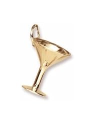 Rembrandt Charms, Martini Glass Charm, 10K Yellow Gold