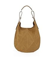 Autograph Suede Adjustable Strap Hobo Bag