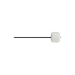 Gibraltar White Felt Beater - Long Shaft- Black