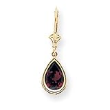 14k 10x7mm Pear Garnet leverback earring XLB105GA