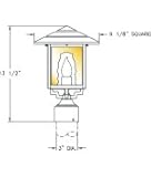 Hanover Lantern B28330VTC Indian Wells Medium 1 Light Outdoor Post Lamp in Vintage Copper with Opalescent Honey Glass glass