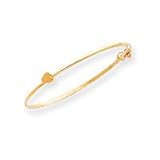 14k Polished Heart Slip-On Baby Bangle Bracelet SE1341