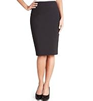 Banded Waist Pencil Skirt