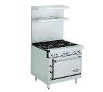 Diamond Series Heavy Duty Range, 6 Burners, Standard Oven, 6 in Stud Back, NG