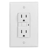 Cooper Wiring Devices VGF15W-3 15-Amp 2-Pole 3-Wire 125-Volt Duplex Ground Fault Circuit Interrupter, White, 3-Pack