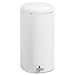 Witt 2270WH Stainless Steel Step On Can Biohazard Waste Container with Galvanized Liner, 7gal Capacity, 11" Diameter x 21" Height, White