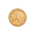 11eVp7 W3DL. SL160  Early Gold Bullion $5 Indian Extra Fine