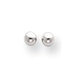 14k White Gold Polished 3mm Ball Post Earrings SE106