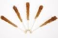 Brown Rock Candy Sticks Wrapped 12 pieces