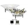 Buffet Enhancements 32 Inch Round Iron Ice Display with Acrylic Tray, Antique Silver